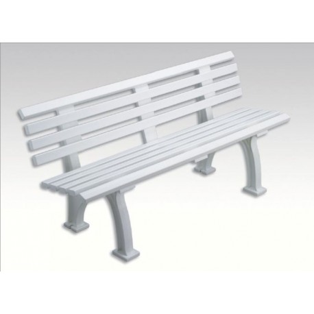 Lavička Freiburg - 150 cm, bílá