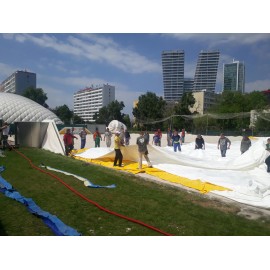 Stavba přetlakové haly